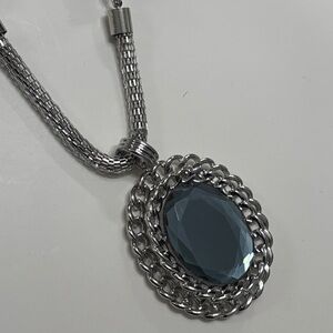 Elegant Silver Statement Necklace | 18 “ extends to 21”